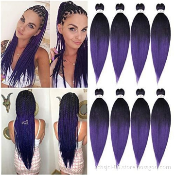 Synthetic Pre-stretched Braiding Hair Perm Yaki Braid Hair Bulk Jumbo Pre Stretched Braiding Hair Expression for Women